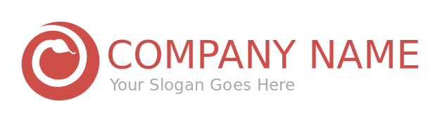 animal logo icon snake on circle