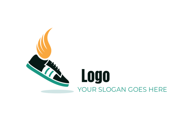 apparel logo online sneaker shoe with wing