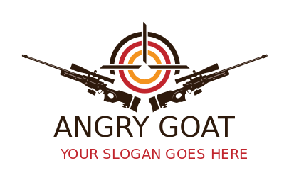 gun club logo maker sniper with target