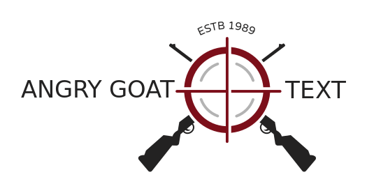 gun club logo sniper crossed in target