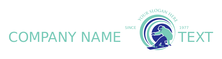 sports logo icon man in snowboard