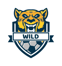 sports logo soccer inside the emblem with tiger