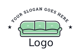 create a home furniture logo abstract sofa