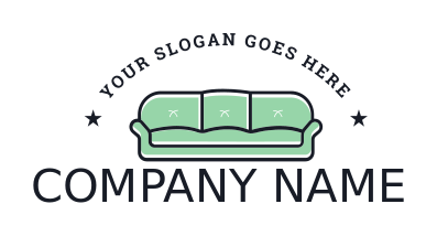 create a home furniture logo abstract sofa