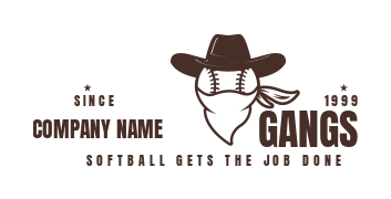 softball wearing cowboy hat and scarf on face