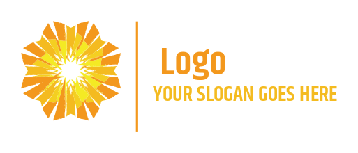 solar brand logo maker sun in flower