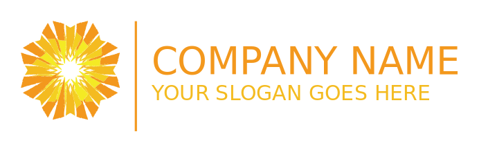 solar brand logo maker sun in flower