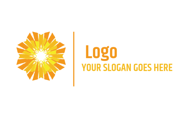 solar brand icon sun in flower