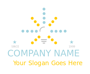 energy logo maker solar bulb with dots