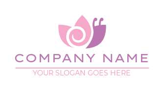 create a spa logo snail merged with flower