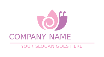 create a spa logo snail merged with flower