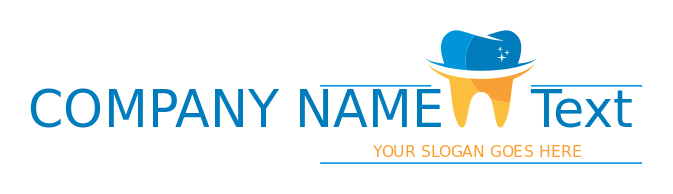 orthodontics logo sparkling tooth with swooshes