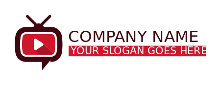 entertainment logo TV with youtube play button