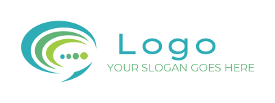 communication logo swoosh speech bubble PNG