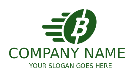 investment logo letter B in cryptocurrency coin
