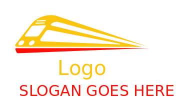 transportation logo minimal style bullet train
