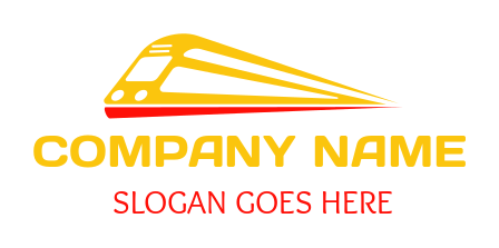 transportation logo minimal style bullet train