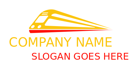 transportation logo minimal style bullet train
