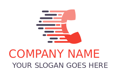 communication logo speedy phone receiver