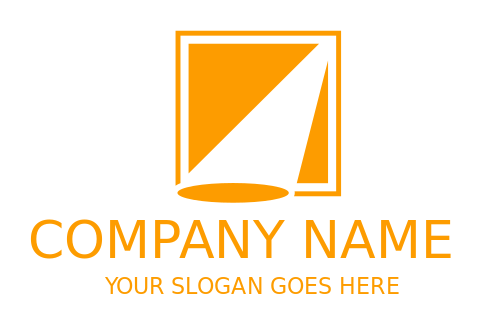 entertainment logo spotlight in square