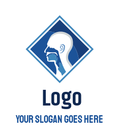 medical doctor logo head with ENT elements