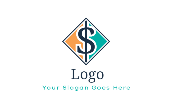 Collection Agency Vector collection agency logo dollar sign in rhombus | Logo Template by ...