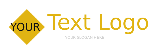 make a text logo inside rhombus