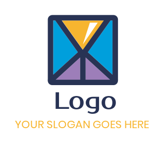 liquor store logo glass in stained square