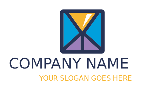 liquor store logo glass in stained square