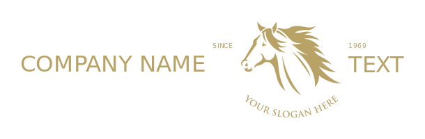 horse farmstead logo icon gold stallion head