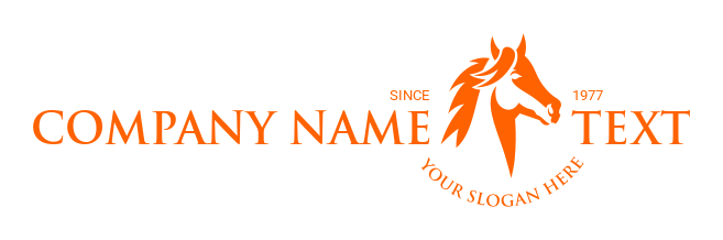 animal logo online silhouette stallion head