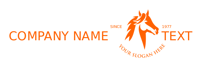 animal logo online silhouette stallion head