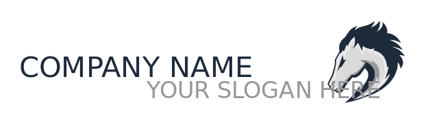 animal logo template side view stallion head