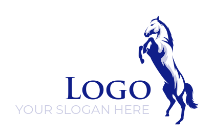 create an animal logo standing stallion