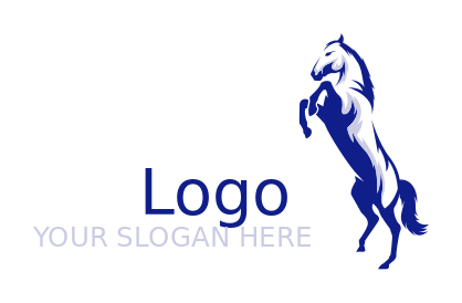 create an animal logo standing stallion