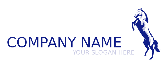 create an animal logo standing stallion