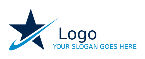 sports logo online star with swoosh - logodesign.net