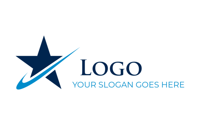 sports logo online star with swoosh - logodesign.net