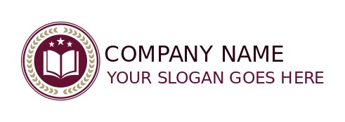 private school logo stars book in circle 