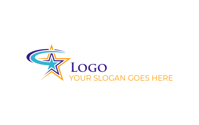 advertising logo maker stars in star swooshes - logodesign.net
