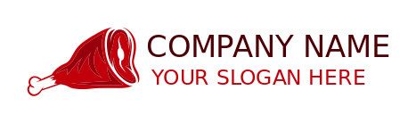 meatshop logo meat chunk with bone