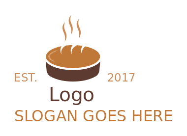 create a bakery shop logo steaming cake