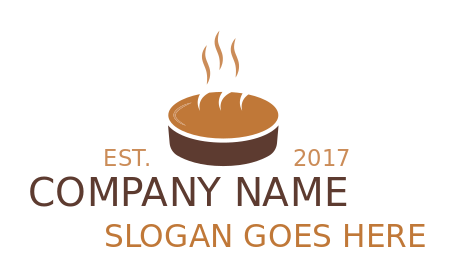 create a bakery shop logo steaming cake