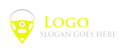 auto logo steering wheel in form of location pin