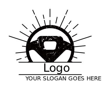 driving school logo maker steering wheels