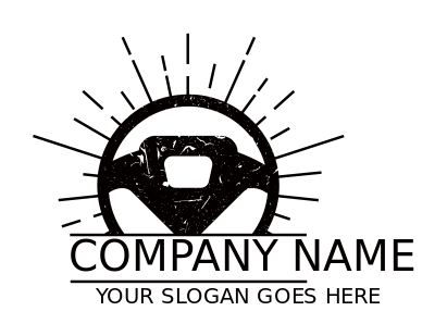 driving school logo maker steering wheels