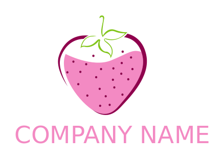 food logo strawberry with pink juice