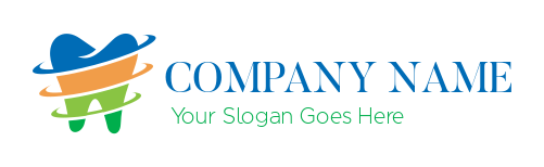 medical logo symbol stripy dental tooth