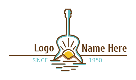 entertainment logo sun mountains on guitar