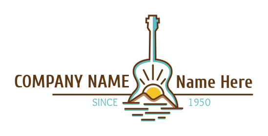 entertainment logo sun mountains on guitar